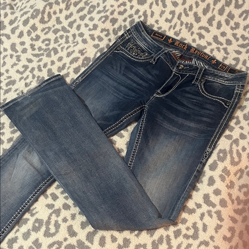 Rock Revival Women's Dark Wash boot cut Jeans - long length